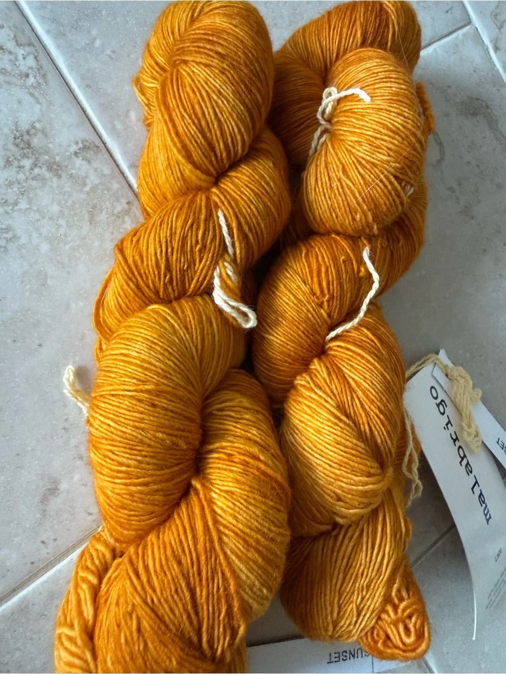 Malabrigo Lace 100% Baby Merino Yarn - Sunset Orange (2 Hanks)